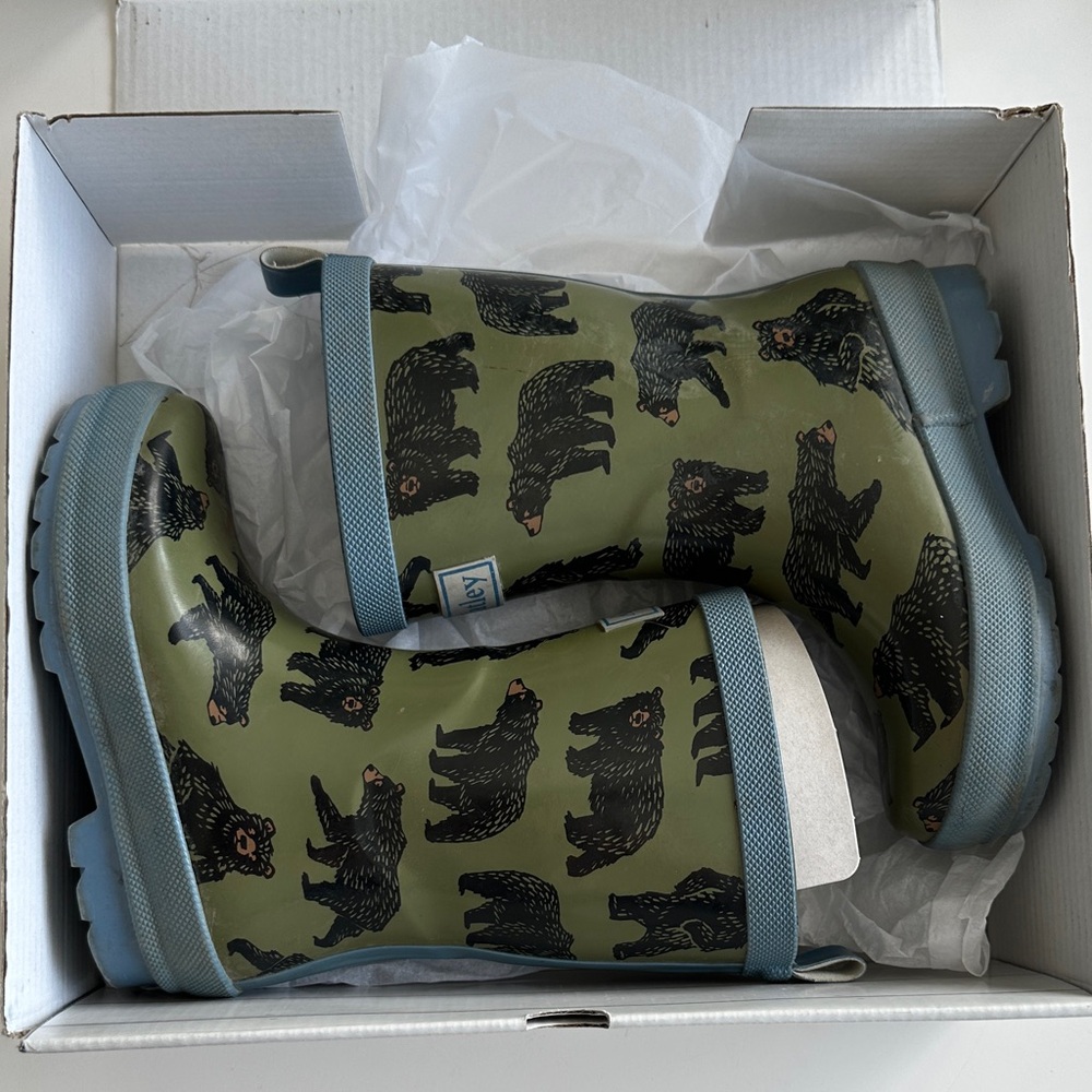 Hatley Wild Bears Rain Boots Rare Find! Toddler Size 10 - Picture 6 of 6